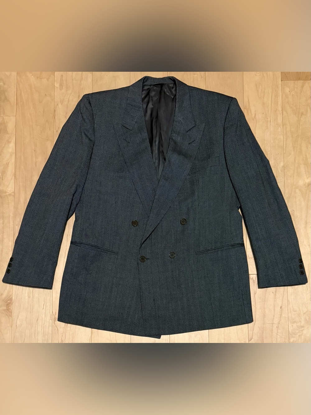 Ermenegildo Zegna Double Breasted Blazer Gray Wool Made in Italy Men’s 56 46R*
